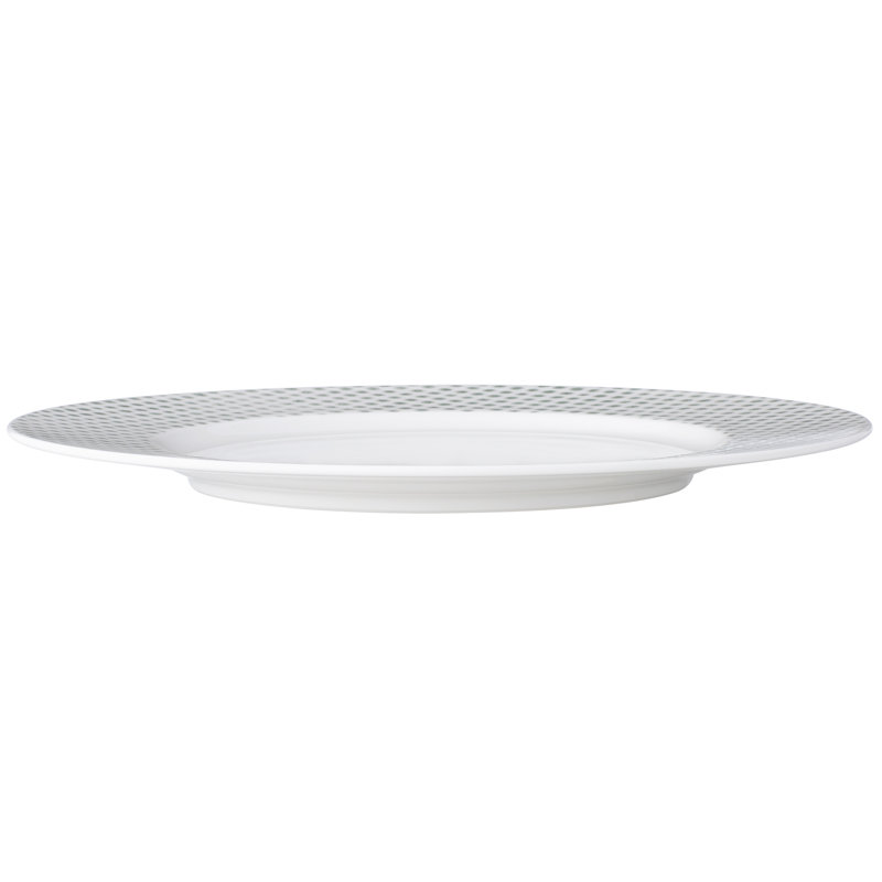 Assiettes plates à rebord hamac Noritake - pois, 11 po, Vert