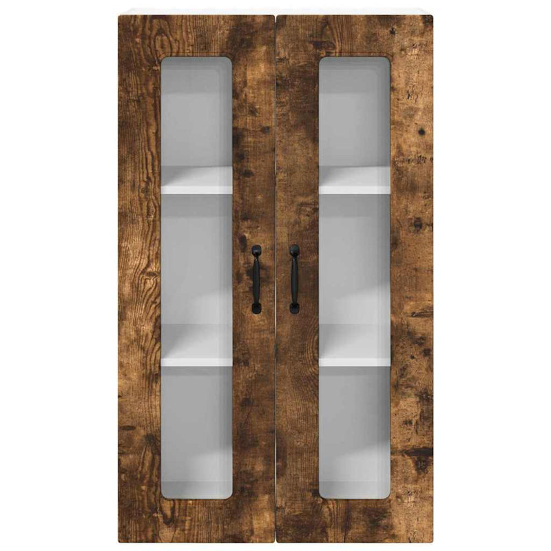 Vidaxl Kitchen Wall Cabinet Brown Oak 60 X 31 X 100 Cm Engineered Wood, 100cm H x 60cm W x 31cm D, Smoked Oak