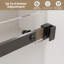 Porte de douche coulissante sans cadre Cascada 56-60 po L x 76 po H avec rail supérieur et poignée en acier inoxydable, verre trempé de 6 mm (1/4 po), noir mat-121836672