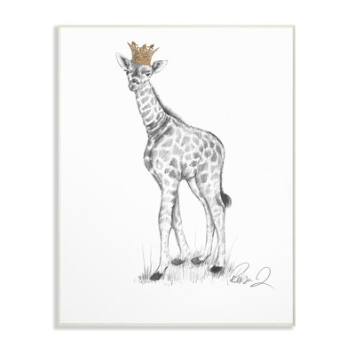 «Giraffe Royalty Graphite Dessin», reproduction