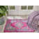 Abbate Oriental Fuchsia Pink Area Rug