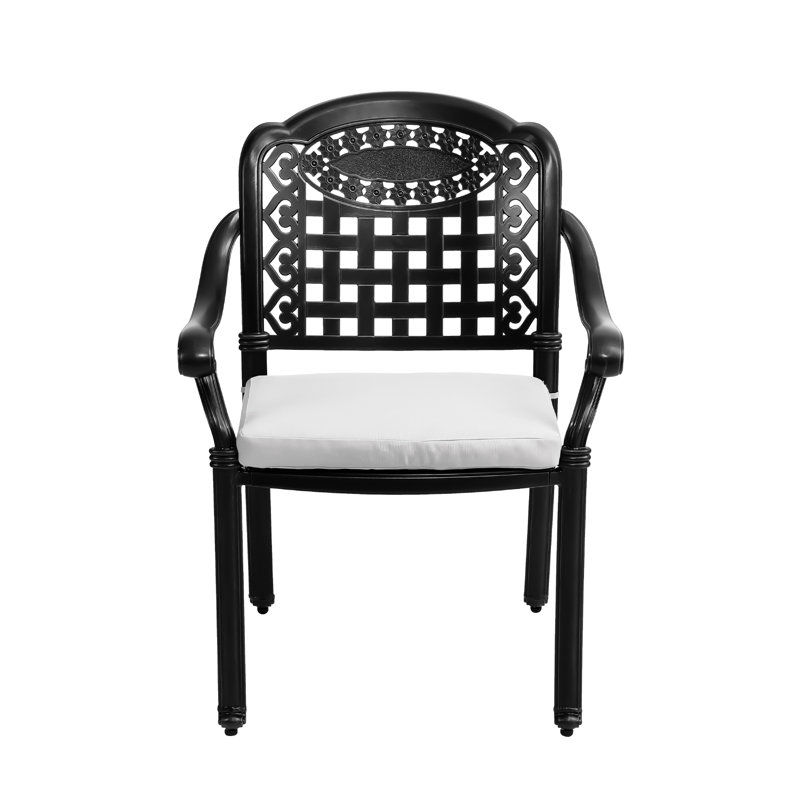 Remus Stacking Patio Dining Side Chair with Cushion
