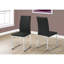 De 2 sièges de salle à manger modernes, housse en similicuir noir, base en métal, 2 chaises Home Choice, revêtement en similicuir, structure solide, chaise de cuisine compacte