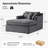 Berte 45" W Modern Farmhouse Corduroy Slipcovered Chaise Lounge with 3 Pillows-103967794