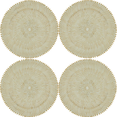 Dempsey Rattan No Pattern Round Placemat