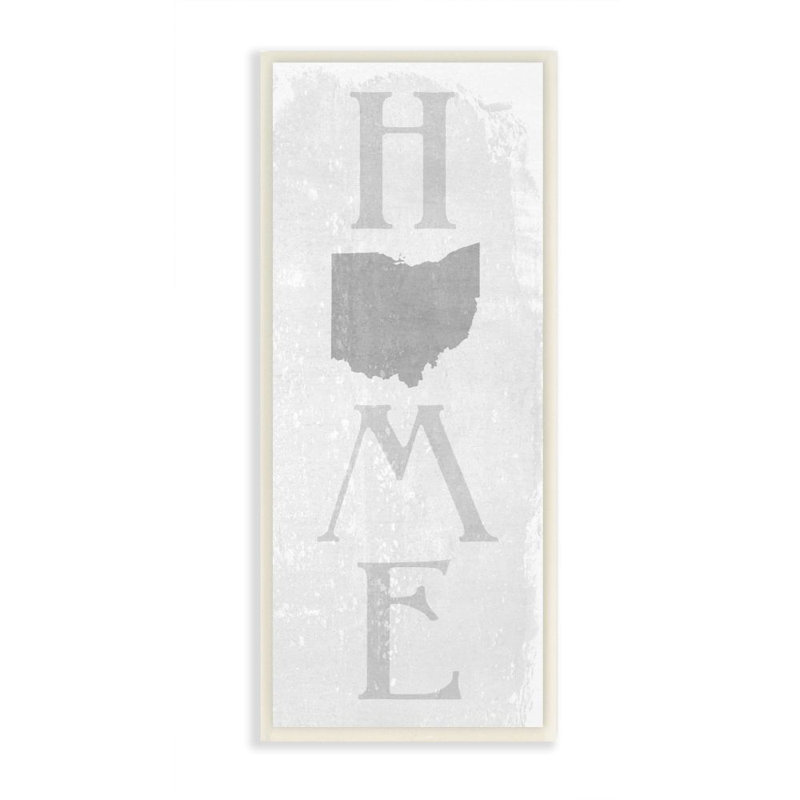 « ohio home state textureed word design », impression sur toile, Plaque murale, H 17 po x l 7 po