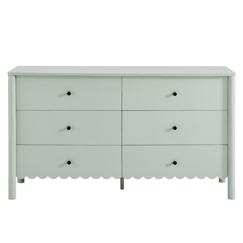 Commode 6 tiroirs Emmeline, Sauge
