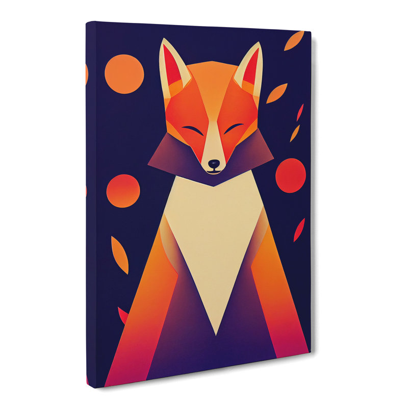 Fox Japanese - Wrapped Canvas, 60cm H x 40cm W x 3cm D