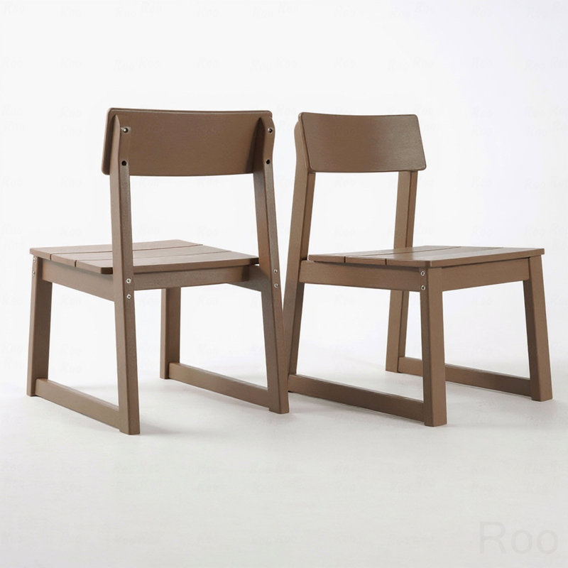 Outdoor Garden Chair, Modernist Design With Backrest, Gray