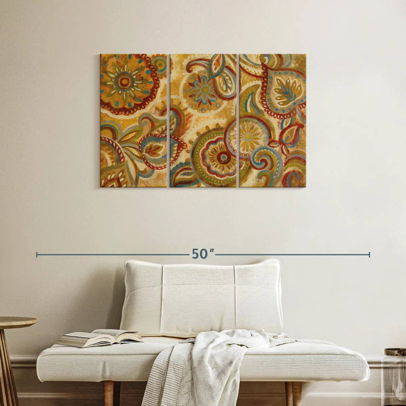 Kerner Mandala And Paisley, 24" H x 38" W