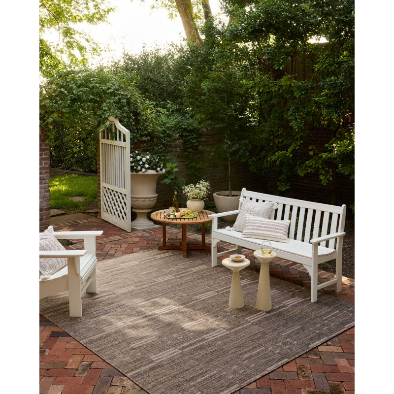 Gracie Oaks Altia Natural / Beige Indoor / Outdoor Area Rug, Rectangle 5' x 7'3"