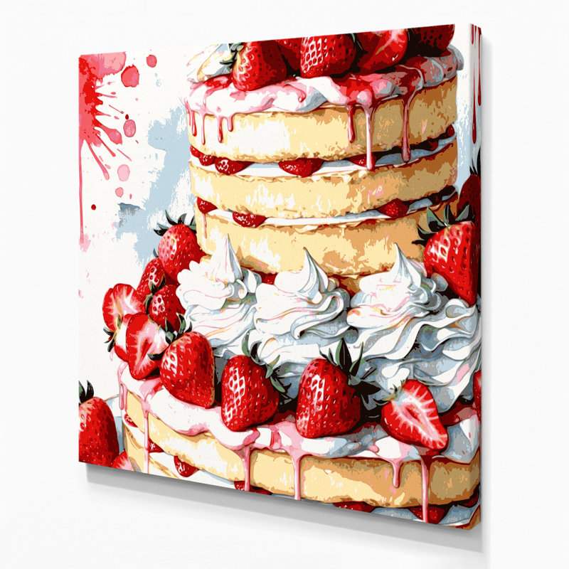 Art mural sur toile beige, Desserts, H 16 po x l 16 po