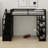 Loft Bed with Storage Shelves, Cabinets and Built-in Wardrobe