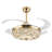 42" Modern Gold Round LED Ceiling Fan Light With Remote Control 6 speeds 3 Colors