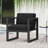 Contemporary Outdoor Club Furniture - Aluminum Frame With Dark Gray Cushion, 26.81"W X 24.76"H 28.01"D Chair Water- Aluminum,