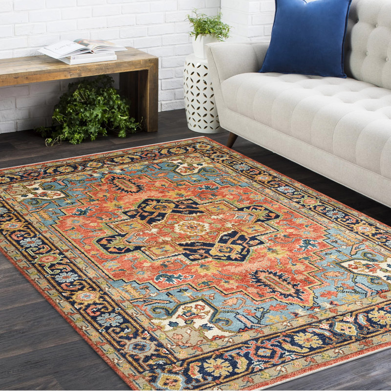 Miranda Hand Knotted Oriental Area Rug, Rectangle 9' x 12'