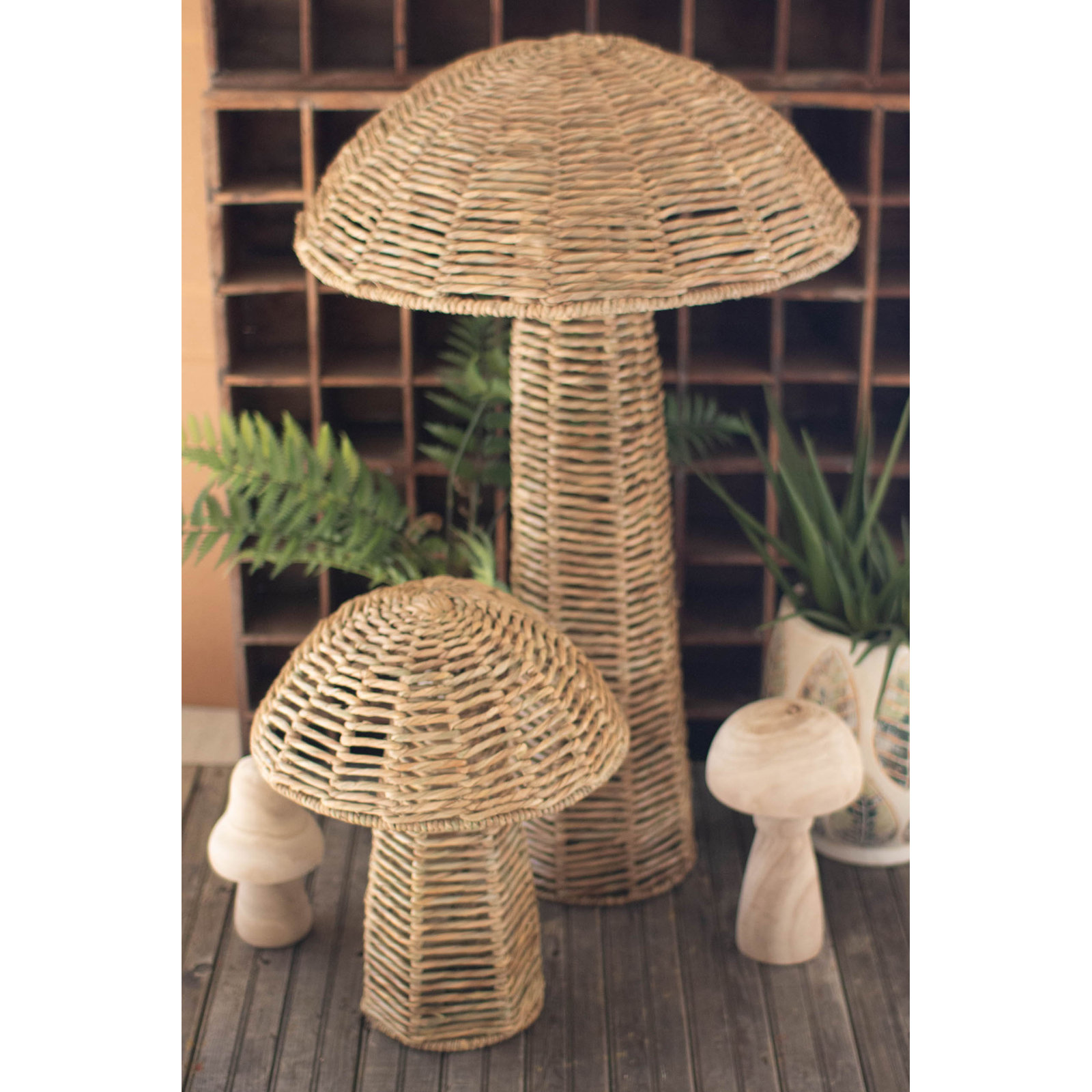 2 Pieces Adileni Mushrooms Sculpture Set