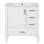 Meuble-lavabo autoportant de 91 cm de largeur avec tiroirs profonds et dessus en céramique-321342890