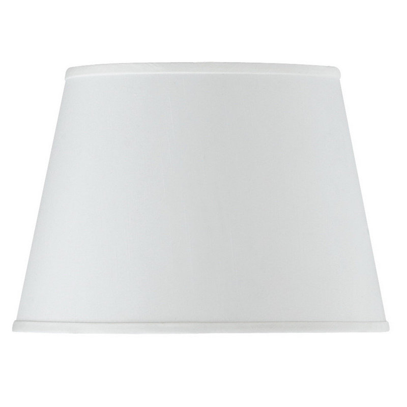 Abat-jour tambour en soie blanche