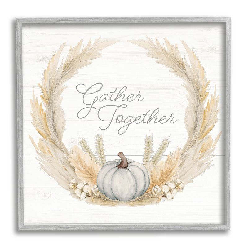 Gather Together Family Sentiment, H 17 po x l 17 po x P 1,5 po, Estampe numérique Farmhouse