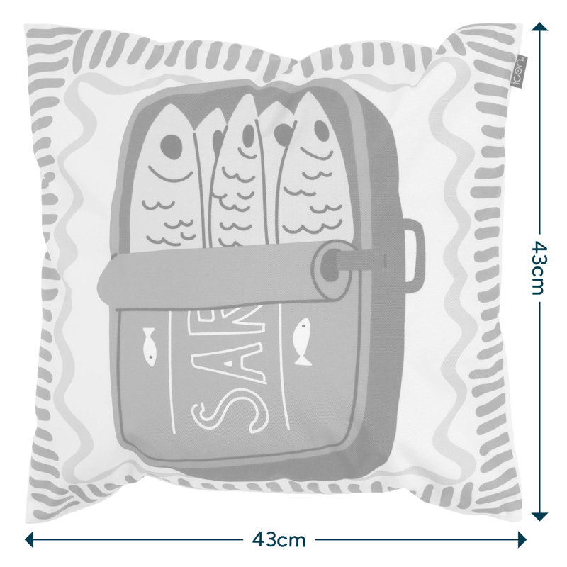 2 Pack Cushion 43x43cm, Sardine