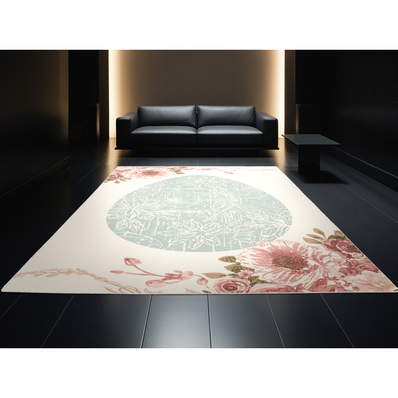 Tapis beige moderne et contemporain lavable à la machine Torresdale, 5 x 8