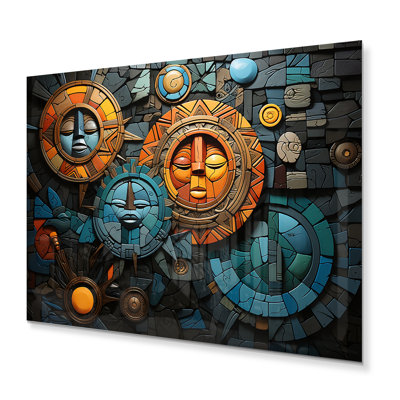 Mosaïque de la culture africaine - Art mural africain en métal