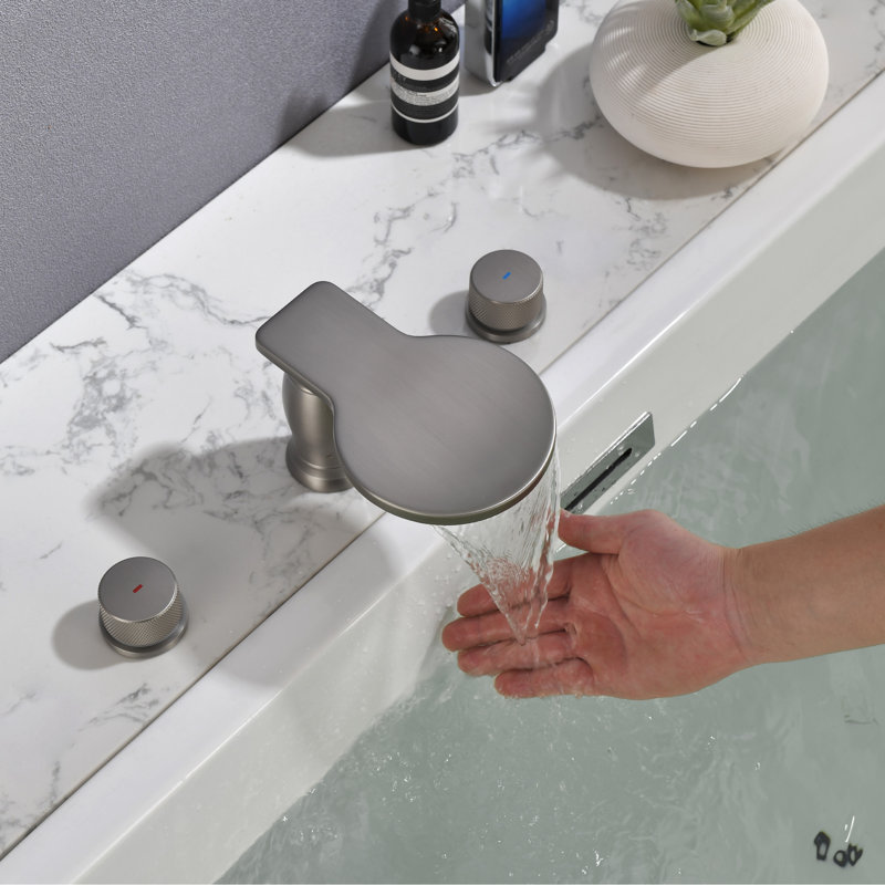 2 Handle Deck Roman Tub Faucet, Brushed Nickel