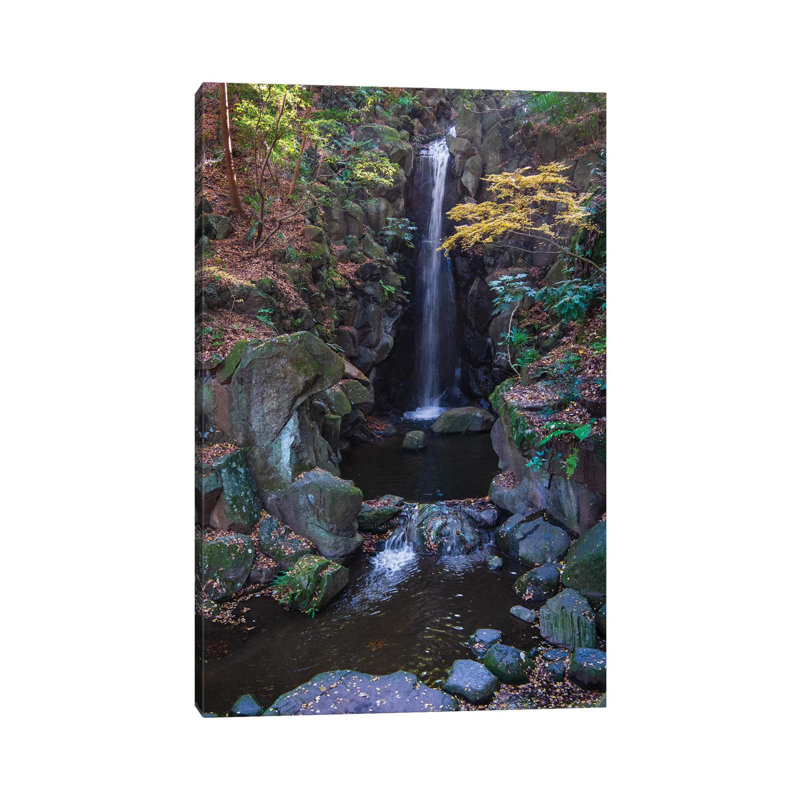 Waterfall in the Gardens of the Narita Temple 1 Piece Wrapped Canvas Wall Art, 20.32 cm H x 30.48 cm W
