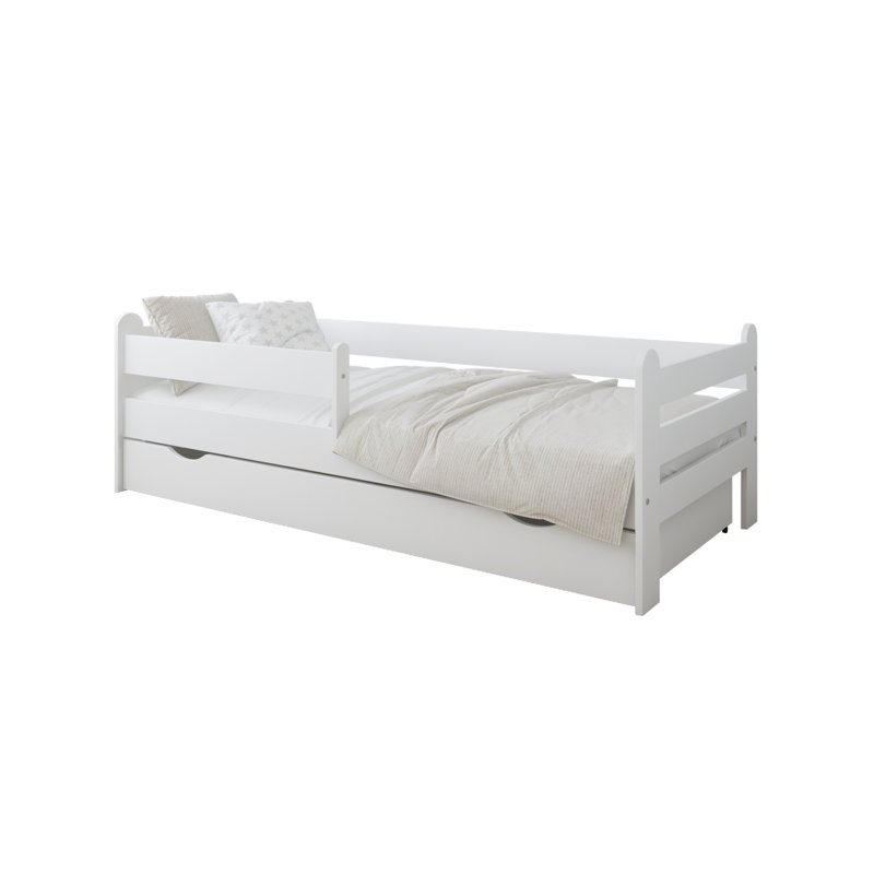 Kirstie Cot With Drawers, White, Cot Bed / Toddler (70 x 140cm)