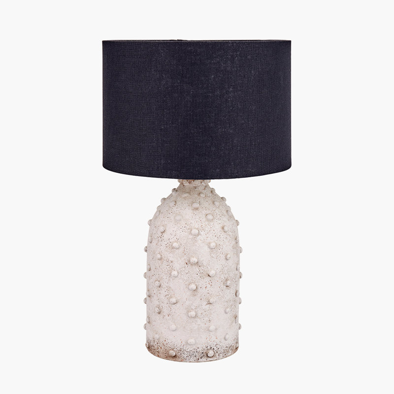 Ceramic Table Lamp, White, Black