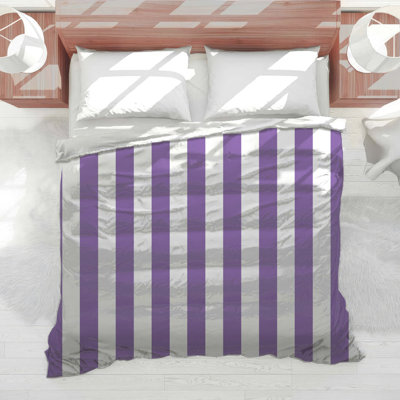 Purple Vertical Stripes Comforter