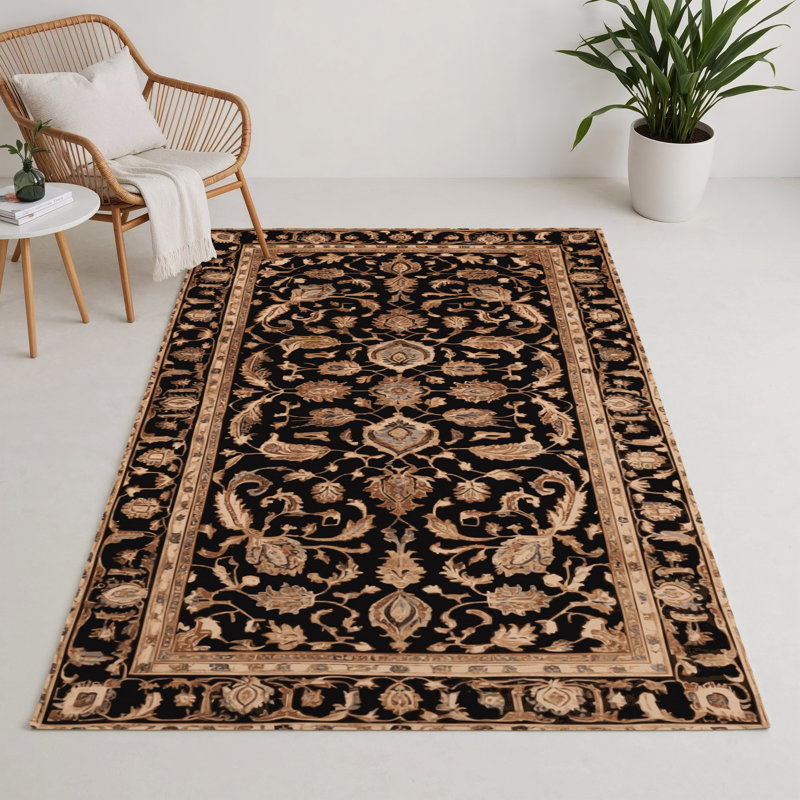 Tapis d'intérieur et d'extérieur brun Persian, Rectangulaire 3 pi x 5 pi