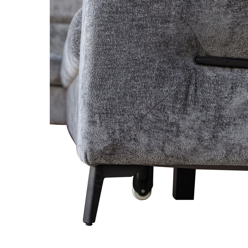 Floreda Grey Right Side Sectional With Bed And Storage, Right Hand Facing