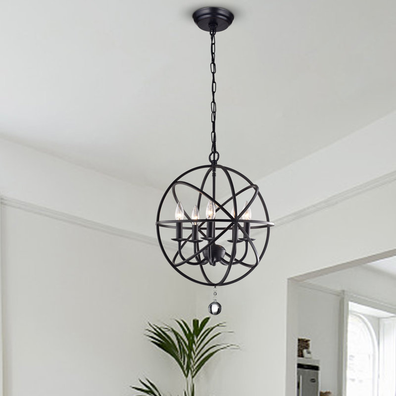 Jaken 5 - Light Dimmable Globe Chandelier