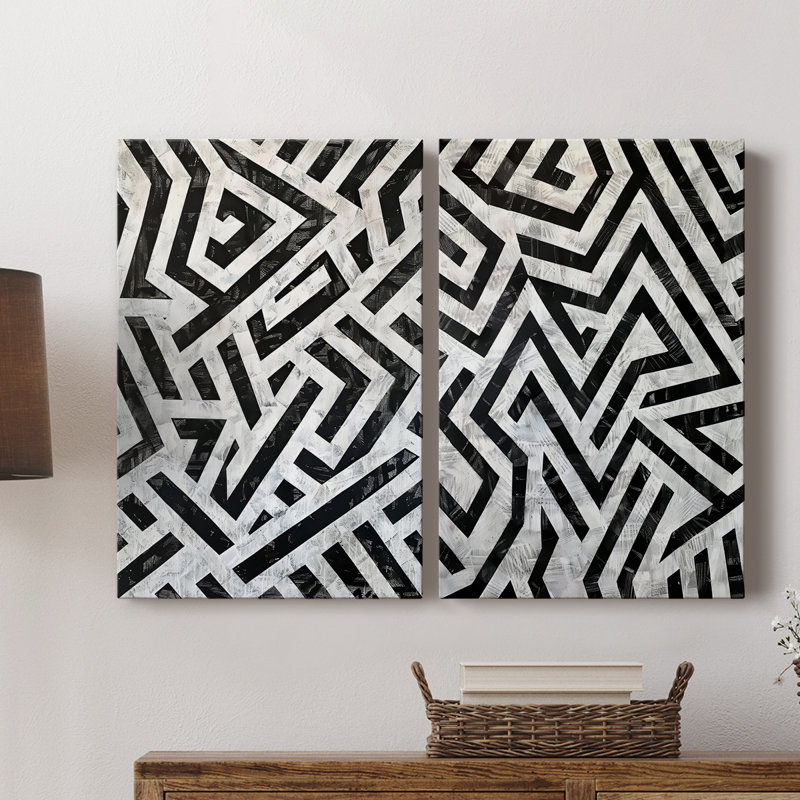 ABSTRACT Series XXXIV - Toile tendue avec châssis de qualité supérieure - Prêt à être accroché