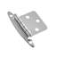 Surface Mount Variable overlay Face Frame Free Swinging - Chrome - Cabinet Door Hinges (Set of 10)   -125360101-124315336