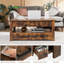 Table basse extensible à 4 pieds avec rangement Khaleesi
