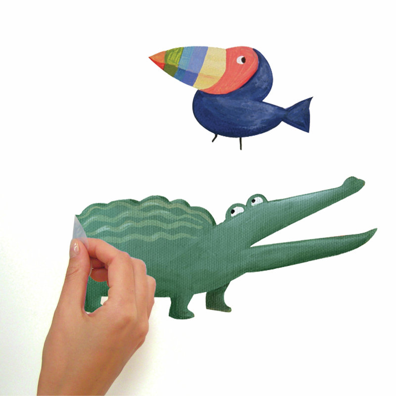 Jungle Adventure Vinyl Peel and Stick Wall Decals for Kids