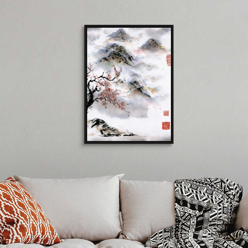 " Searching " by Nan Rae Painting Print, Black Framed Canvas, 32" H x 24" W x 1.75" D