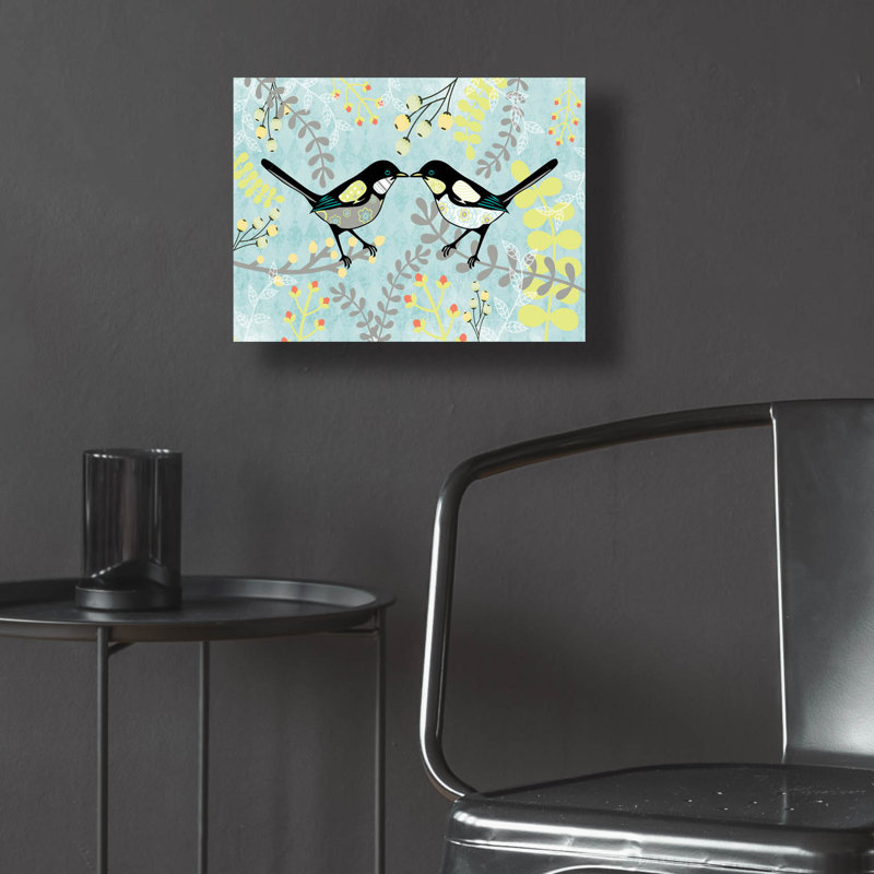 «Birds» par Erin Clark, art mural en verre acrylique, H 12 po x l 16 po x P 0,13 po
