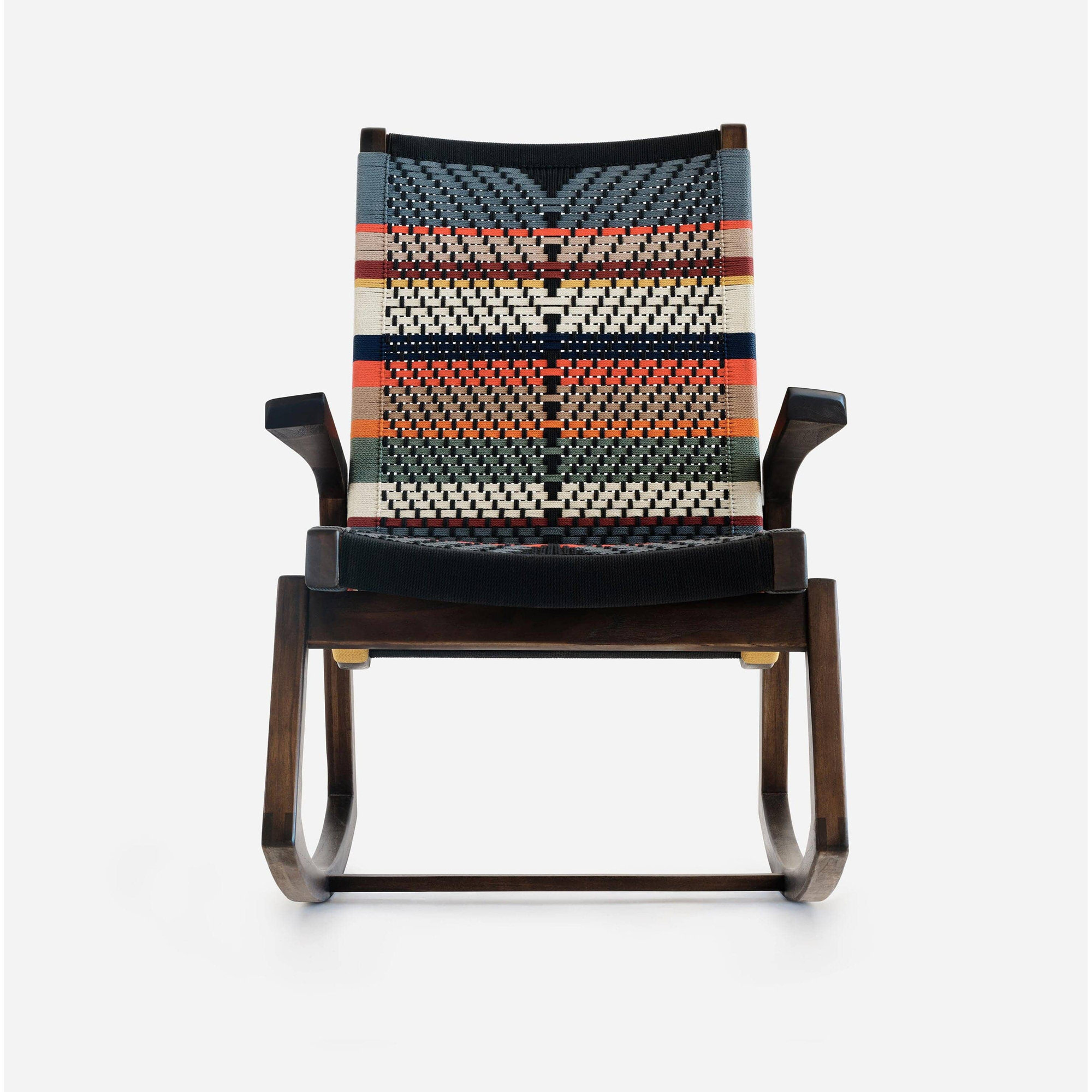 Amador Rocking Chair, San Geronimo Pattern, Black
