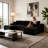 Boneless 131.9" Wide Oversized U-Shaped Sectional Sofa, Corduroy Comfy Cloud Couch Deep Modular Sectional Sofa with Ottomans for Living Room, No Assembly Needed-2107129699