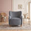 Wingback Accent Armchair, Upholstered Lounge Chair with Pocket Spring Cushion and Solid Wood Legs