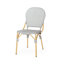 Chaises d'extérieur pour 2 personnes, gris et aspect, aluminium, style français, meubles de jardin et gris, avec rouille
