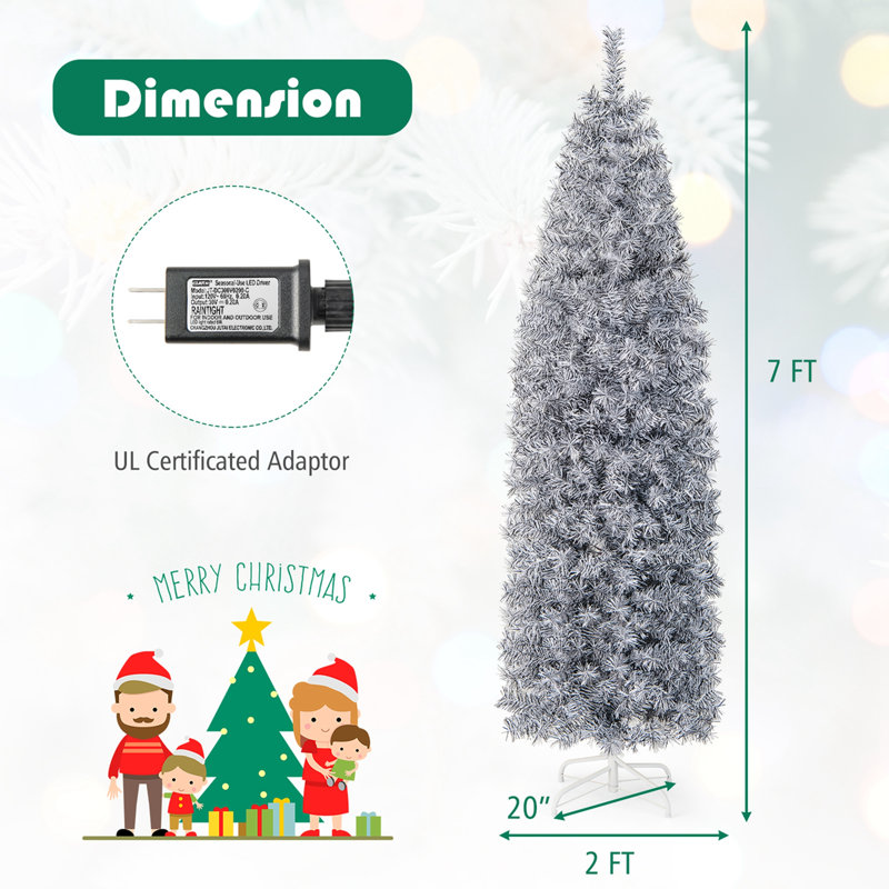 Arbre de Noël artificiel éclairé 7 pi