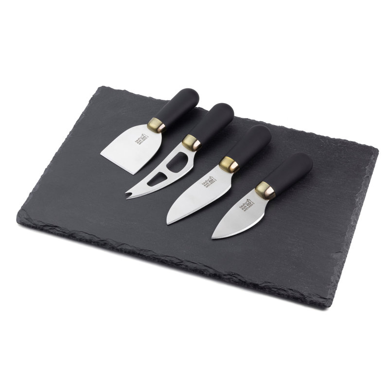 Brooklyn Stainless Steel Cheese Serving Set, Brass