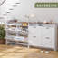 Armoire de rangement pour chaussures avec 4 tiroirs rabattables, étagère à chaussures anti-basculement pour entrée, blanc rustique-391447908
