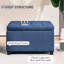 Rangement bleu avec plateau. Style rétro pour les entrées. Tissu à charnières souples, de grande capacité et de charnière sécuritaire - bleu. Espaces de vie de style rétro. Revêtement, espace, fabrication sécuritaire