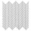 Monogramme à chevrons 11,14 po X 11,14 po Carreau de mosaïque de plancher et de mur en porcelaine brillante (0,86 pi2 / chaque)-103531817